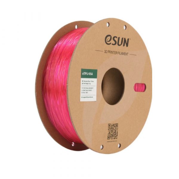 eSun - eTPU-95A - Rose Transparent (Transp. Pink) - 1,75 mm - 1 kg