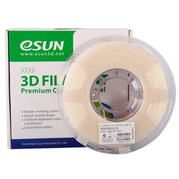 Filament eSUN PLA 1.75mm 500g - Change de couleur aux UV, Rouge