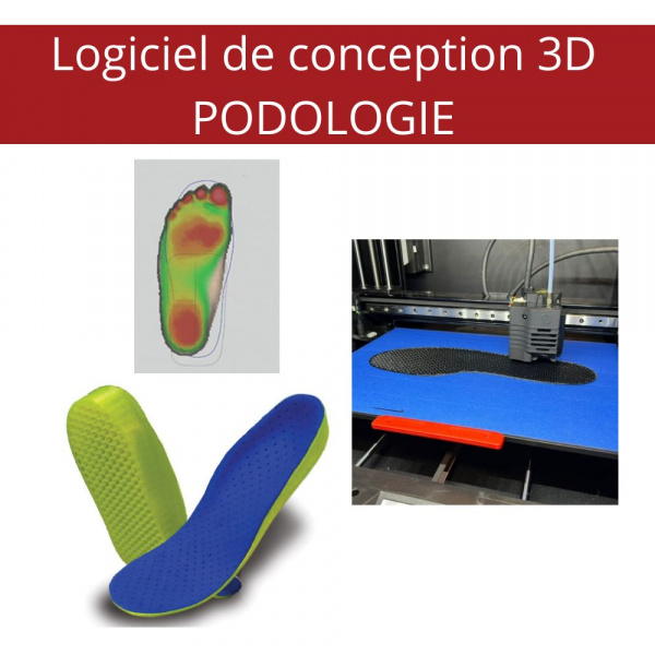 Logiciel de conception3D podologique pour réaliser des semelles orthopédiques en 3D