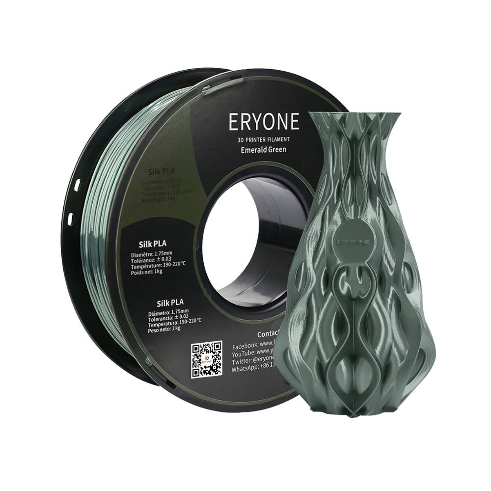 Filament SILK PLA ERYONE 1.75mm Emerald Green 1KG